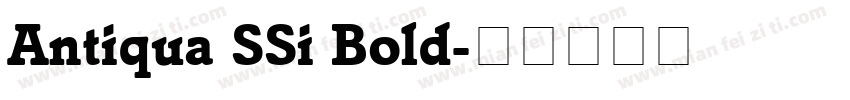 Antiqua SSi Bold字体转换